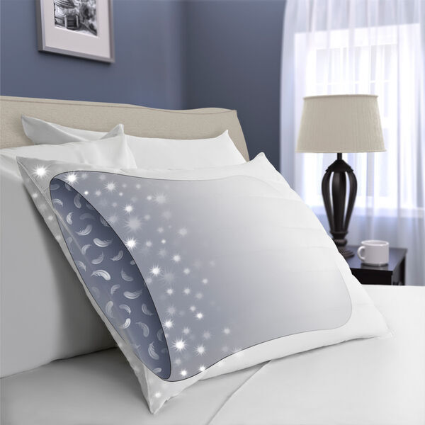 Quilted Down Feather Filled Pillow - lifestyle