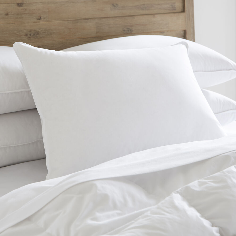 Pacific Coast Feather Hotel Tria Organic Cotton Cover All Down Pillow, White, Standard/Queen