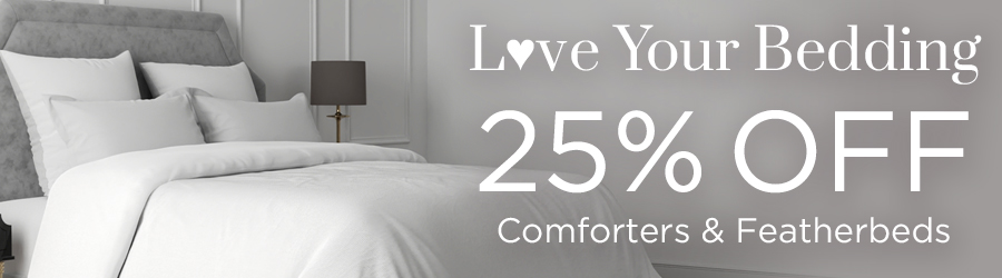25% Off Comforters + Featherbeds