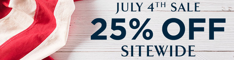 4th of July Sale - 25% Off Sitewide